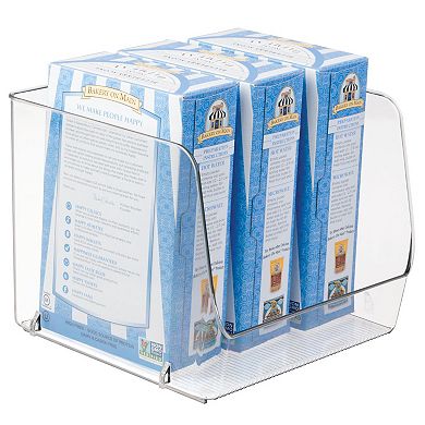 iDesign Stackable Open-Front Storage Bin for Kitchen & Pantry