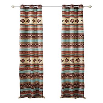 Tagus 84 Inch Window Curtains, Southwest Motifs, Grommets, Microfiber