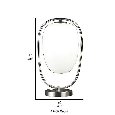 Raze Table Lamp, Led Light, Modern Globe Shade, Metal Body