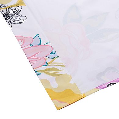 Minsk 84 Inch Window Panel Curtains, Bright Flower Patterns, Vibrant Colors