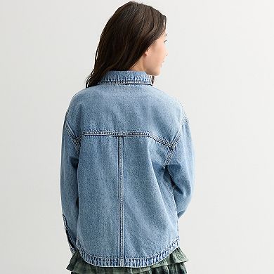Girls 6-12 SO® Oversized Denim Jacket in Regular & Plus Size
