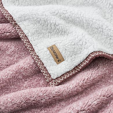 Bearpaw Melange Sherpa Throw Blanket