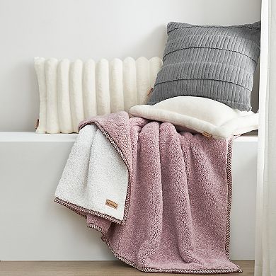 Bearpaw Melange Sherpa Throw Blanket