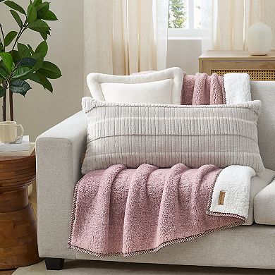 Bearpaw Melange Sherpa Throw Blanket
