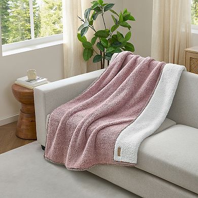 Bearpaw Melange Sherpa Throw Blanket