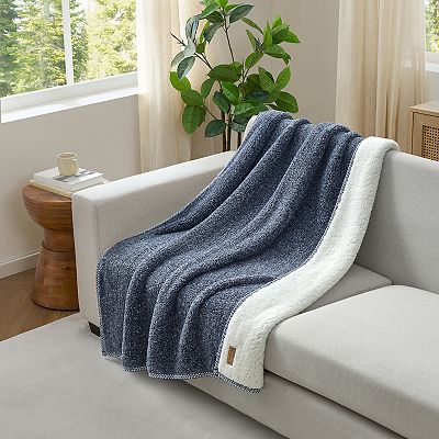 もこもこ Bearpaw Ashford Melange Sherpa Throw Blanket