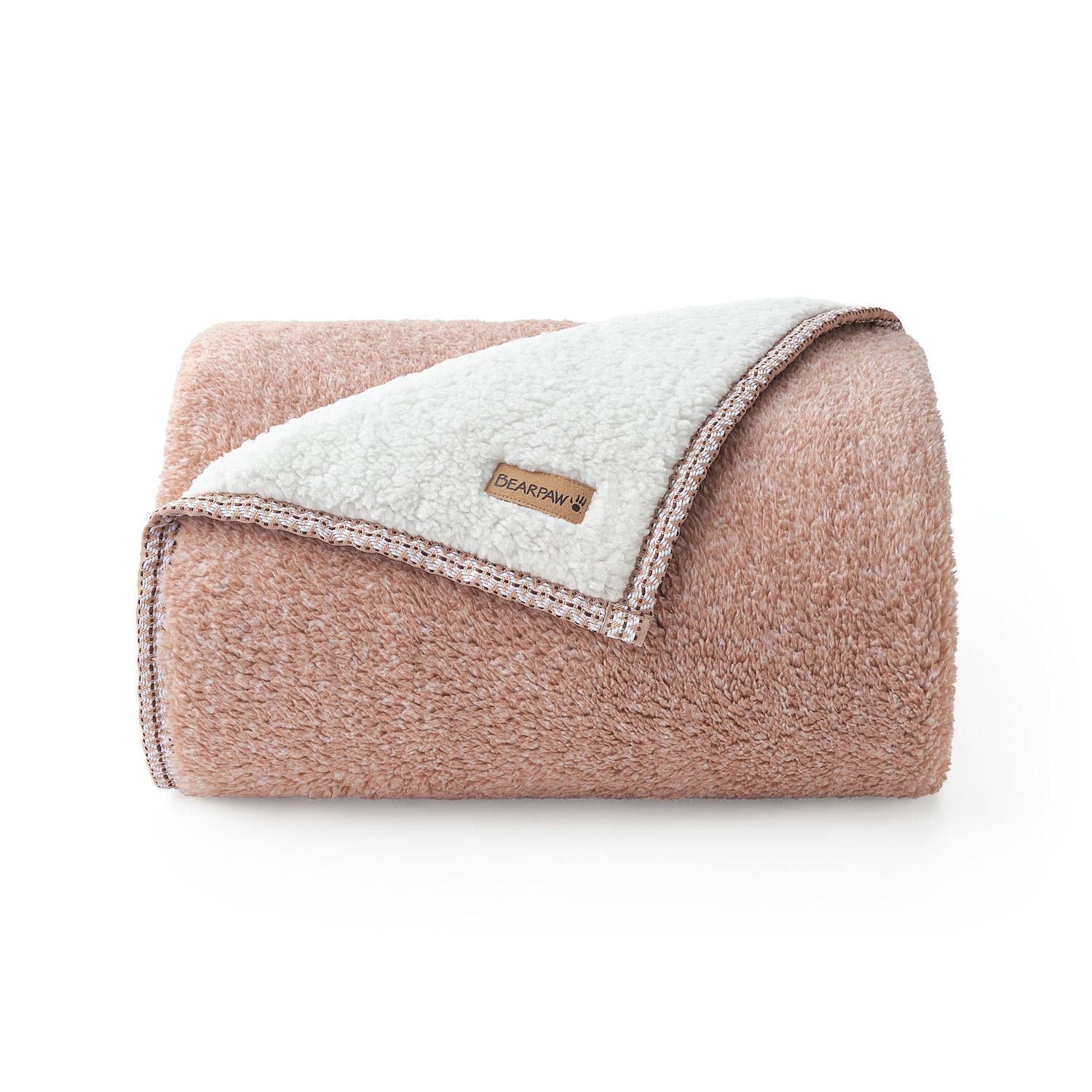 もこもこ Bearpaw Ashford Melange Sherpa Throw Blanket