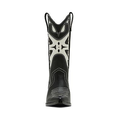 madden girl Saloonn Women's Butterfly Cowboy Boots