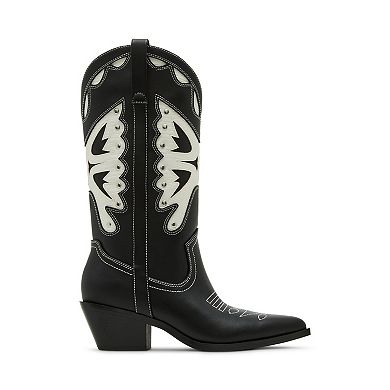 madden girl Saloonn Women's Butterfly Cowboy Boots