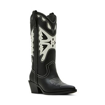 madden girl Saloonn Women's Butterfly Cowboy Boots