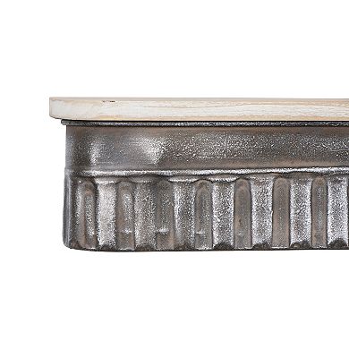 Storied Home 3-Piece Metal & Wood Hanging Wall Shelves Set