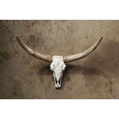 Storied Home Resin Steer Skull Wall Decor
