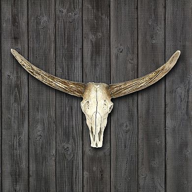 Storied Home Resin Steer Skull Wall Decor