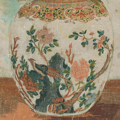 Storied Home Wood Framed Flowers in Vase Portrait Wall Decor