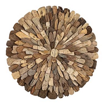 Storied Home Round Driftwood Wall Decor