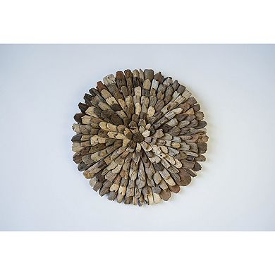 Storied Home Round Driftwood Wall Decor