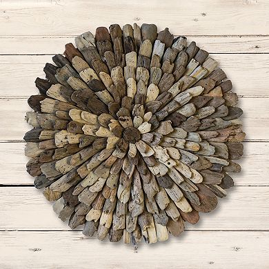 Storied Home Round Driftwood Wall Decor