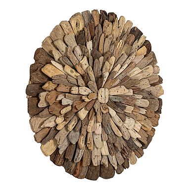 Storied Home Round Driftwood Wall Decor