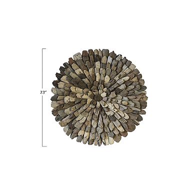 Storied Home Round Driftwood Wall Decor