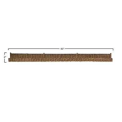Storied Home Handwoven Rattan Wall Shelf