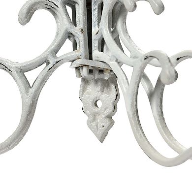 Storied Home Antique Decorative Cast Iron Multi-Hook Wall Hanger with 15 Hooks