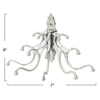 Storied Home Antique Decorative Cast Iron Multi-Hook Wall Hanger with 15 Hooks
