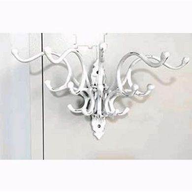 Storied Home Antique Decorative Cast Iron Multi-Hook Wall Hanger with 15 Hooks