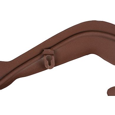 Storied Home Aqua & White Metal Mermaid Wall Decor with 7 Hooks