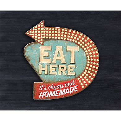 Storied Home Metal "Eat Here" Retro Wall Decor