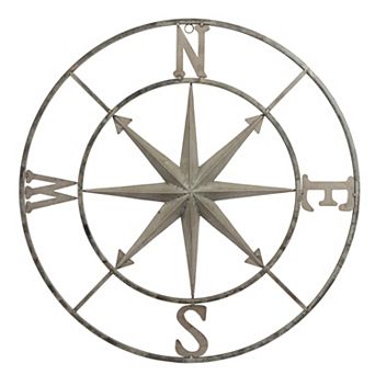 Storied Home Metal Compass Wall Decor