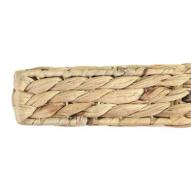 Storied Home Handwoven Water Hyacinth 23.5" Wall Shelf