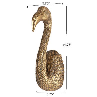 Storied Home Decorative Resin Bird Bust Wall Decor