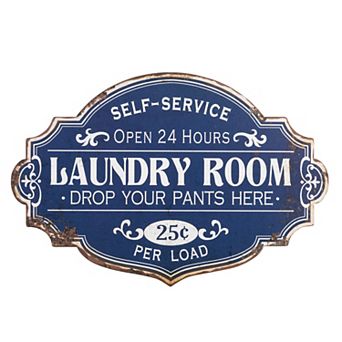 Storied Home Metal Laundry Room Distressed Finish Wall Sign