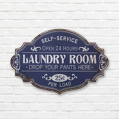 Storied Home Metal Laundry Room Distressed Finish Wall Sign