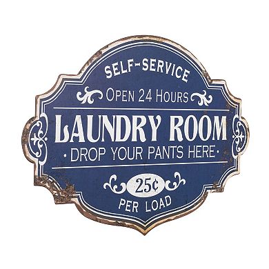 Storied Home Metal Laundry Room Distressed Finish Wall Sign