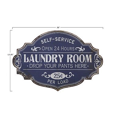 Storied Home Metal Laundry Room Distressed Finish Wall Sign