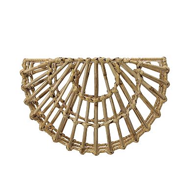 Storied Home Main and Mesa Woven Cane Wall Pocket