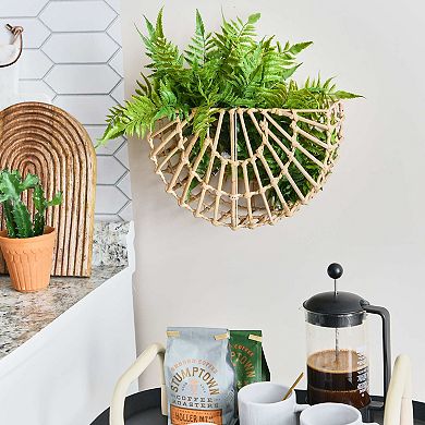 Storied Home Main and Mesa Woven Cane Wall Pocket