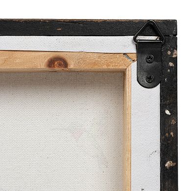 Storied Home Wood Framed Canvas Wall Decor with Birds on Dog