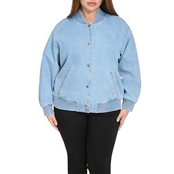 Plus Size Levi's® Denim Cropped Bomber Jacket