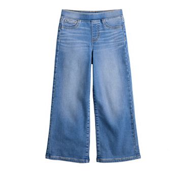 Girls 4-12 Jumping Beans® High Rise Pull-On Wide Leg Jeans