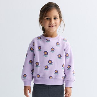 Baby & Toddler Girl Jumping Beans® Core Fleece Crew Sweatshirt