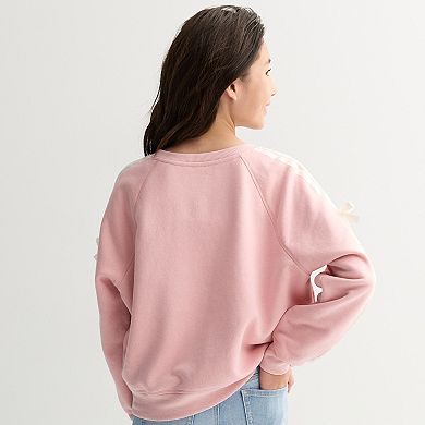 Girls 6-20 SO® Ribbon Trim Sweatshirt in Regular & Plus Size