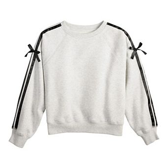 Girls 6-20 SO® Ribbon Trim Sweatshirt in Regular & Plus Size