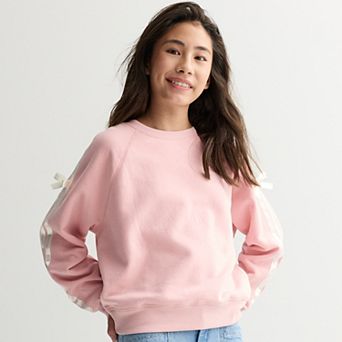 Girls 6-20 SO® Ribbon Trim Sweatshirt in Regular & Plus Size