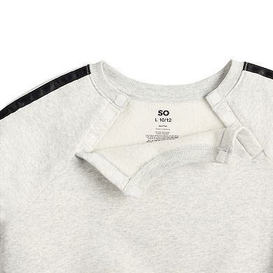Girls 6-16 SO® Adaptive Ribbon Trim Sweatshirt