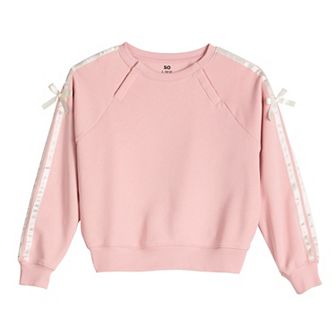 Girls 6-16 SO® Adaptive Ribbon Trim Sweatshirt