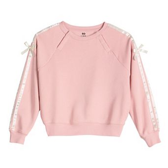Girls 6-16 SO® Adaptive Ribbon Trim Sweatshirt