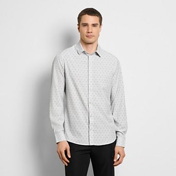 Men's Van Heusen All Way Stretch Long Sleeve Diamond Dot Print Shirt