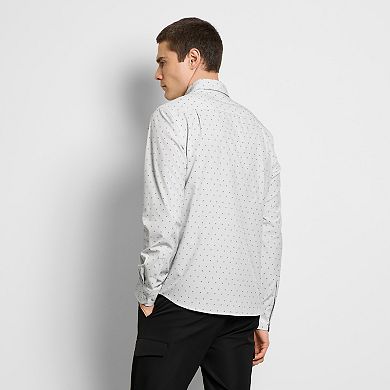 Men's Van Heusen All Way Stretch Long Sleeve Diamond Dot Print Shirt